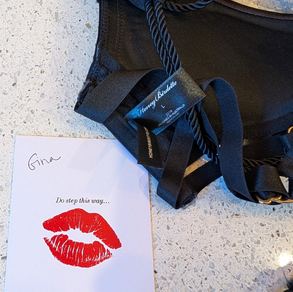 Rare Honey Birdette Shibari black playsuit L - Picture 8 of 10